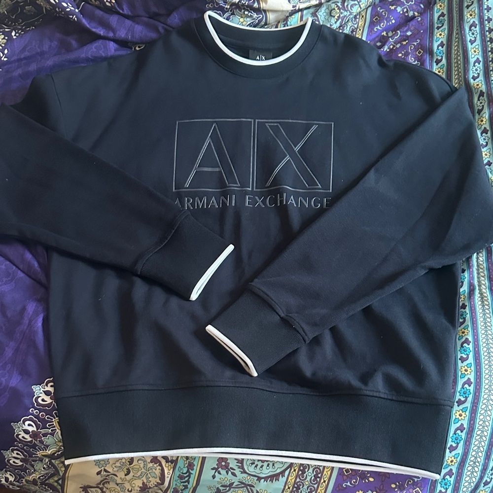 Armani Exchange Dark Navy Crewneck Sweater
